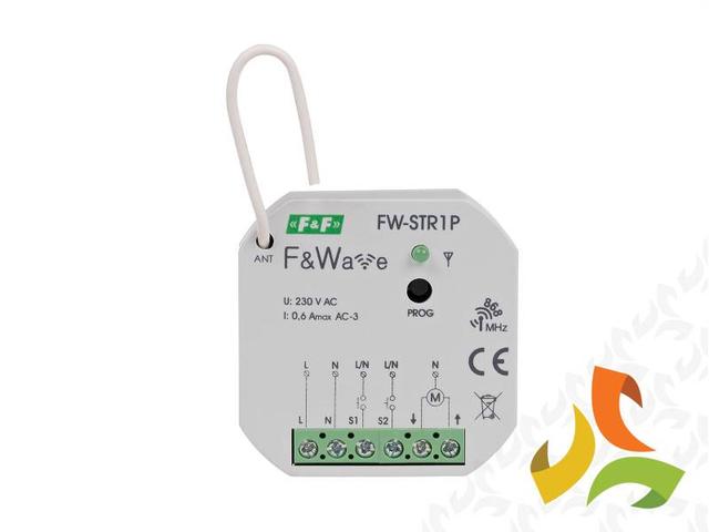 Bezprzewodowy sterownik rolet 230V AC F&Wave moduł dopuszkowy sterownika napędów 230V FW-STR1P F&F FILIPOWSKI