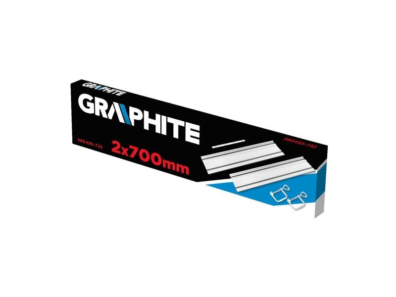 Szyny prowadzące 2x700 mm do 58G495 łącznik 2 zaciski 58G495-732 GRAPHITE-1