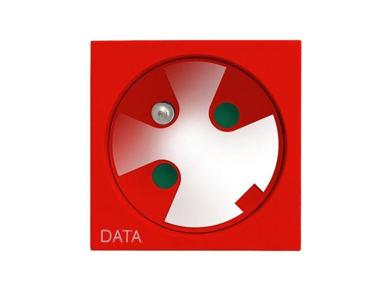 OSPEL45 Gniazdo pojedyncze z uziemieniem DATA z kluczem uprawniającym czerwony GK-1ZK/22 OSPEL-0