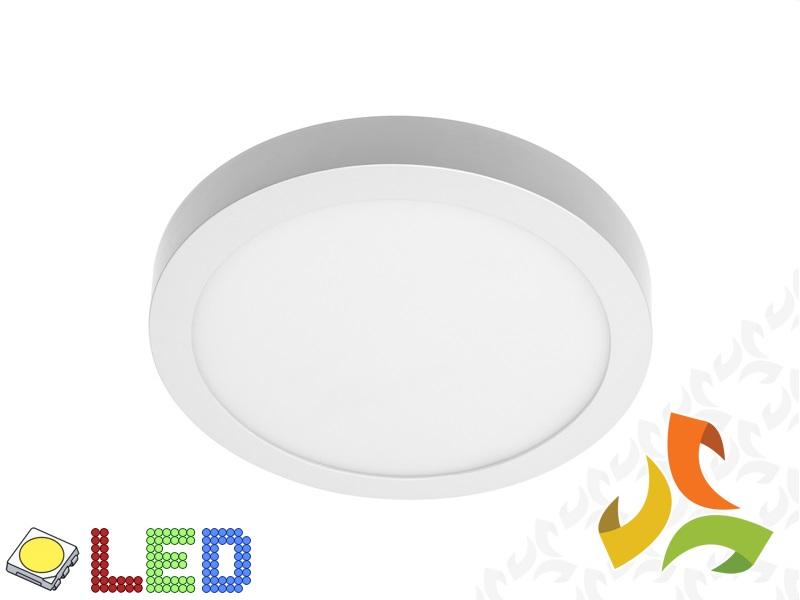 Oprawa LED typu downlight ORIS PLUS okrągła natynkowa 24W 2000lm 4000K biała IP20 LD-ORN24W-NBP GTV-1