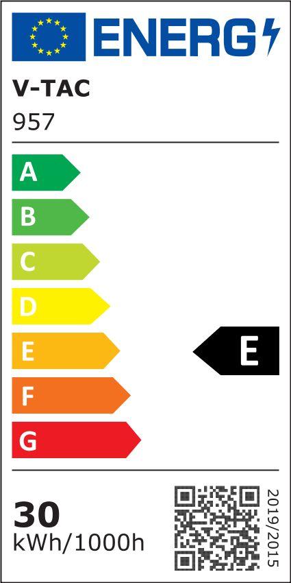 VT-34ST 30W Lampa uliczna LED Slim Chip SAMSUNG barwa: 6400K wydajność: 120lm/W 957 V-TAC-1