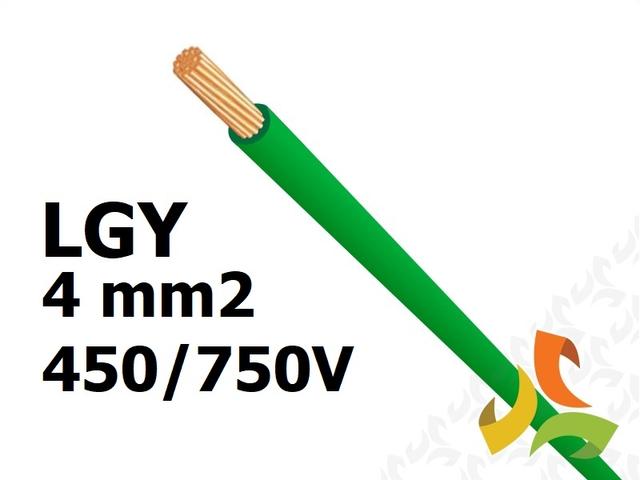 Przewód LGY 4,0 mm2 zielony (450/750V) jednożyłowy linka H07V-K (krążki 100m) 29908 HELUKABEL