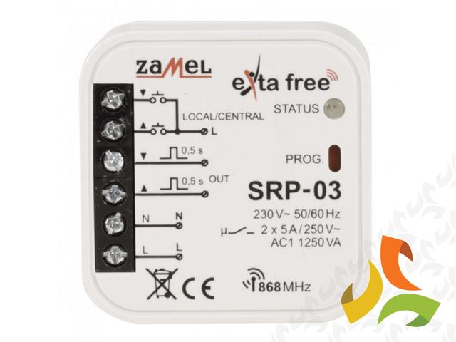 Sterownik rolet dopuszkowy centralny TYP: SRP-03 EXTA FREE ZAMEL