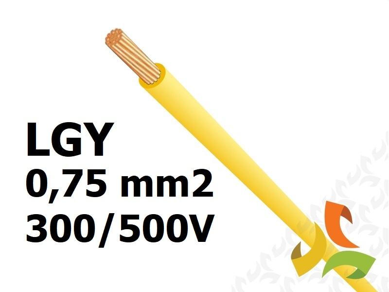 Przewód LGY 0,75 mm2 żółty (300/500V) jednożyłowy linka (krążki 100m) 4510112 LAPP KABEL