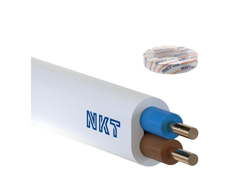 Przewód YDYp 2x1,0 mm2 (450/750V) instalacyjny płaski (krążki 100m) 172153010C0100 NKT