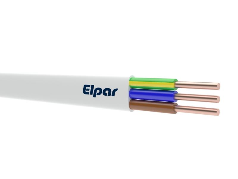 Przewód YDYp 3x1,5 mm2 (450/750V) instalacyjny płaski (krążki 50m) 5901854433028 ELPAR-0