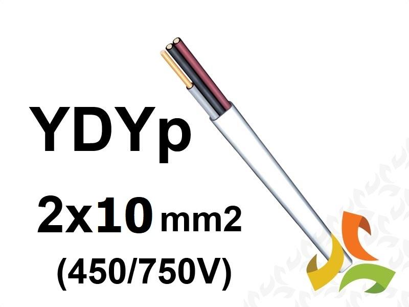 Przewód YDYp 2x10 mm2 (450/750V) instalacyjny płaski (krążki 100m) 5907702810140 ELEKTROKABEL